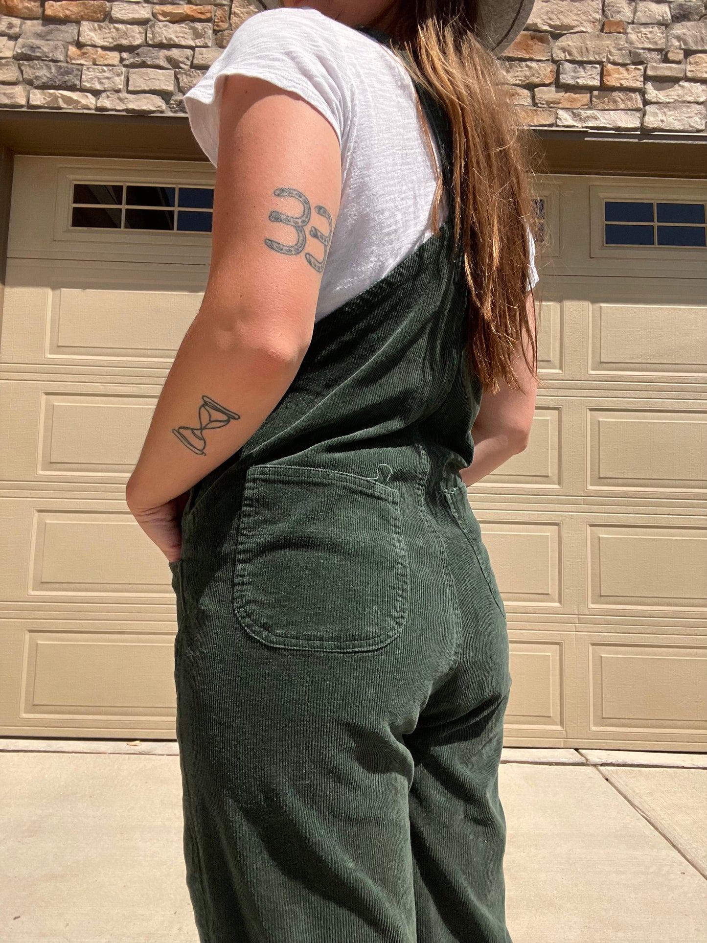 Evergreen Corduroy Overalls (S/M)