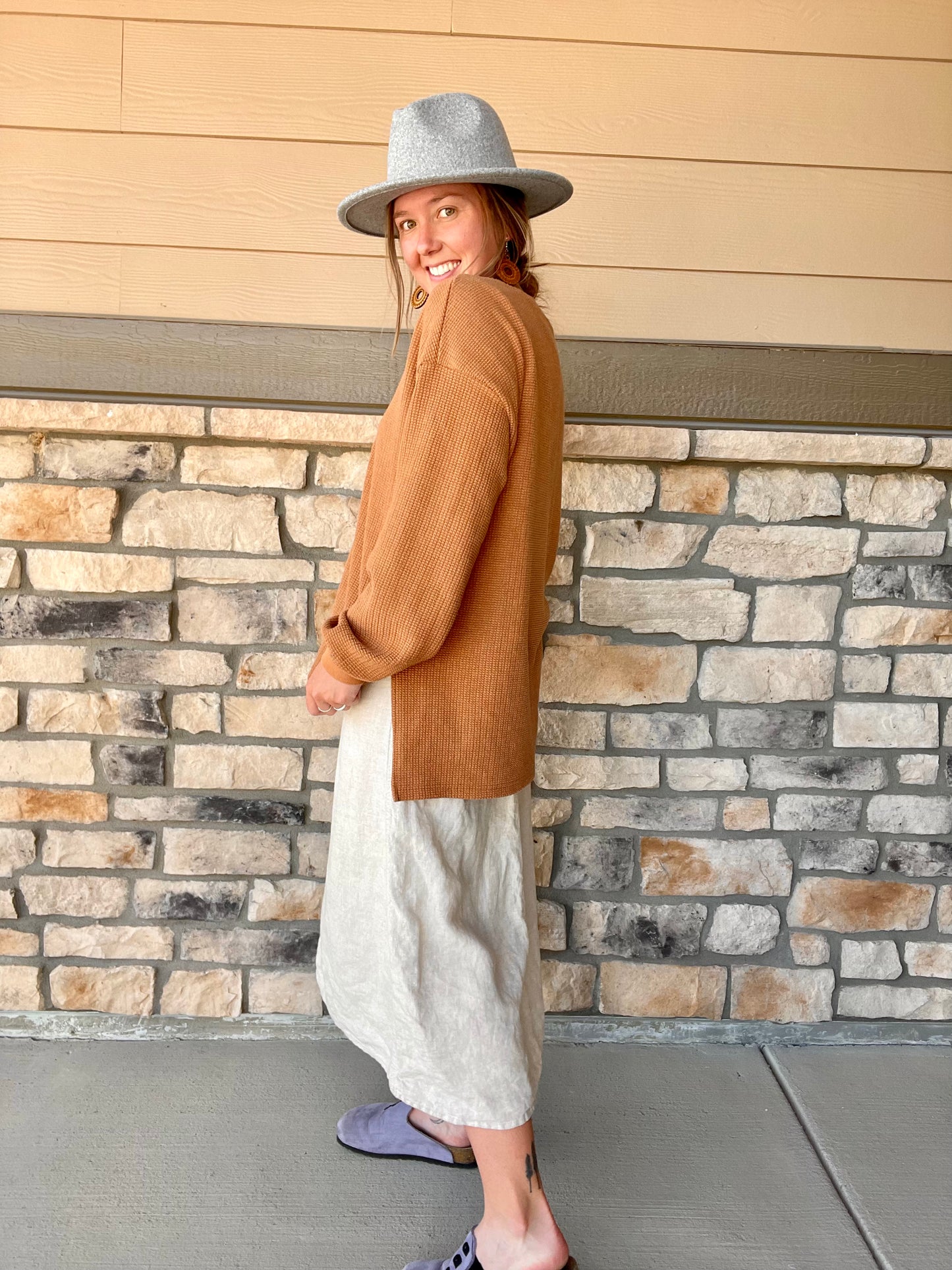 Vintage 100% Linen Midi Shirt (4/6)