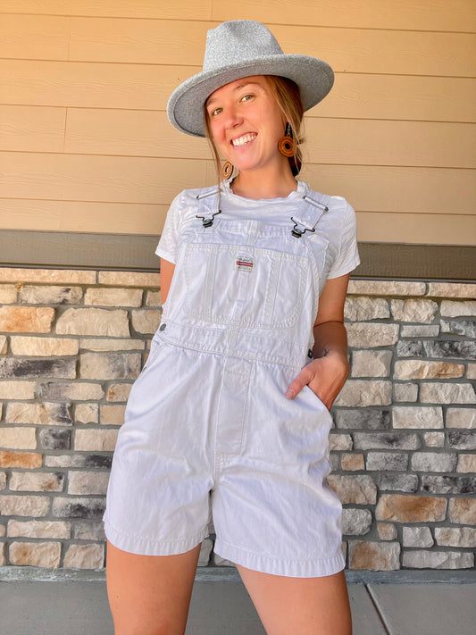 Vintage White Union Bay Shortalls (S)