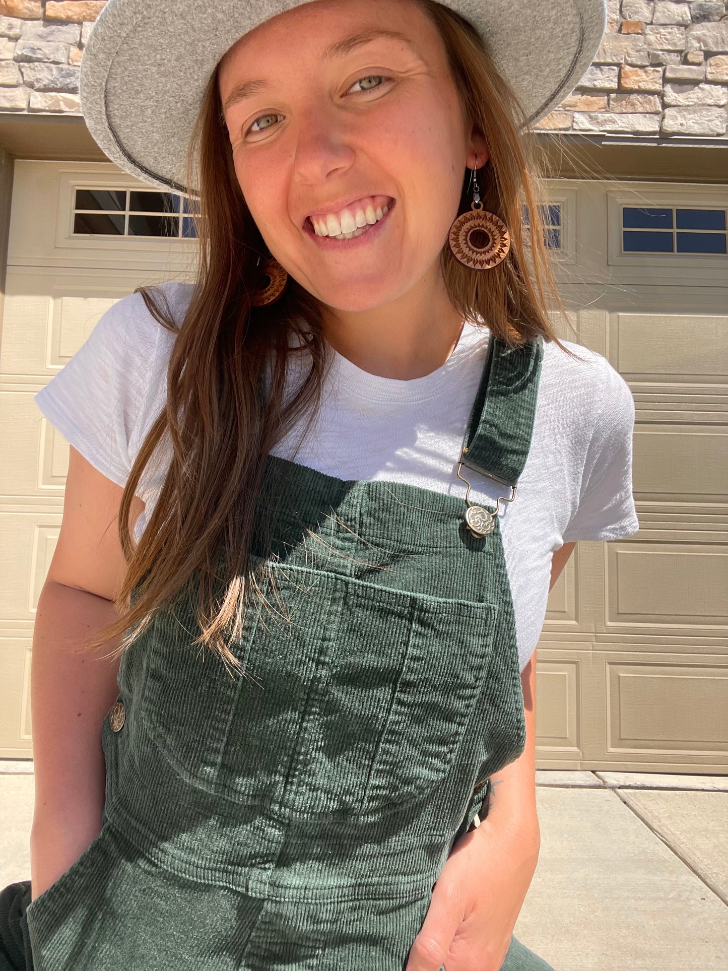 Evergreen Corduroy Overalls (S/M)