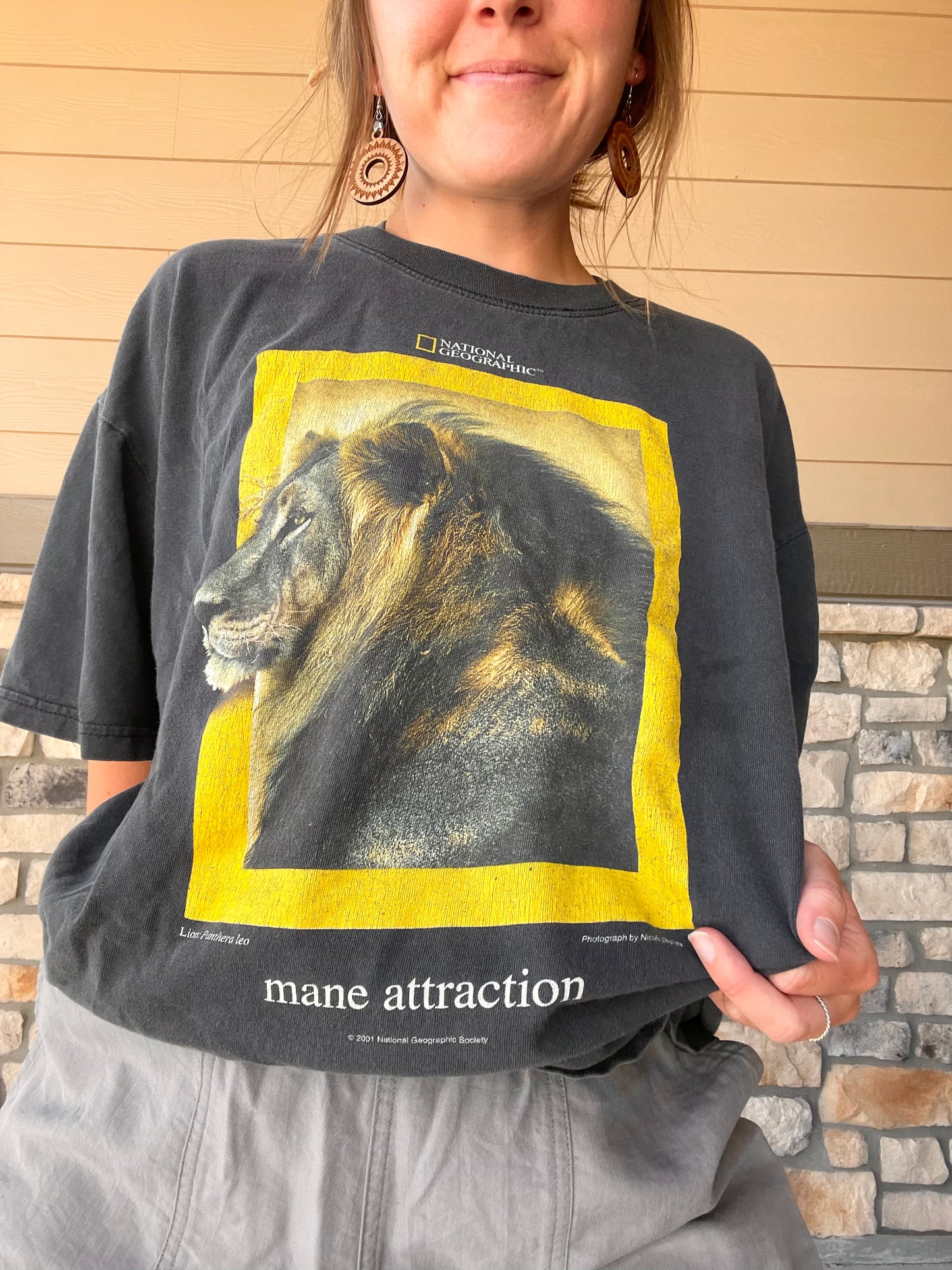 Vintage 2002 National Geographic 'Mane Attraction' Tee (XL)