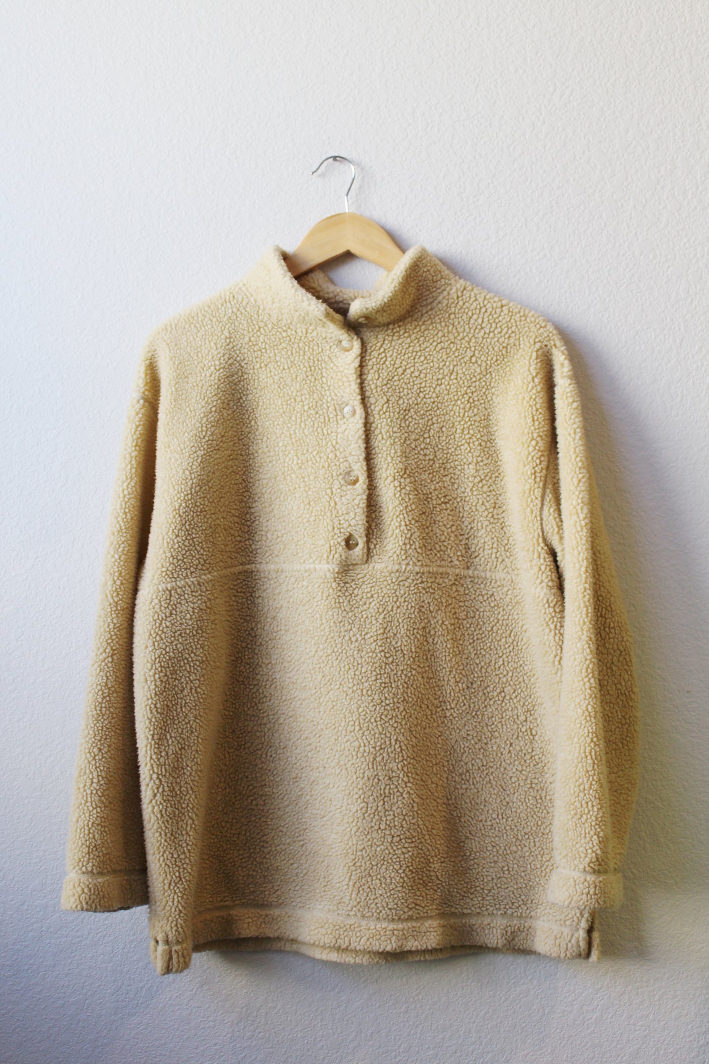 Vintage LL Bean Teddy Sherpa Pullover (L)