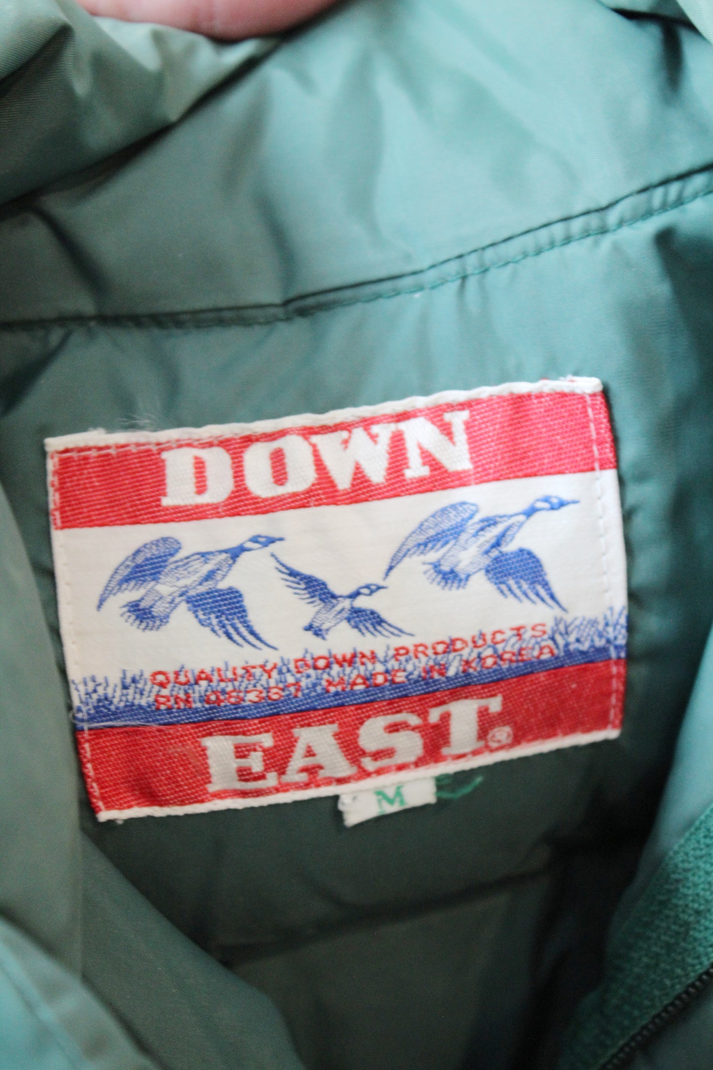 Vintage Green Down Puffer Vest (M)