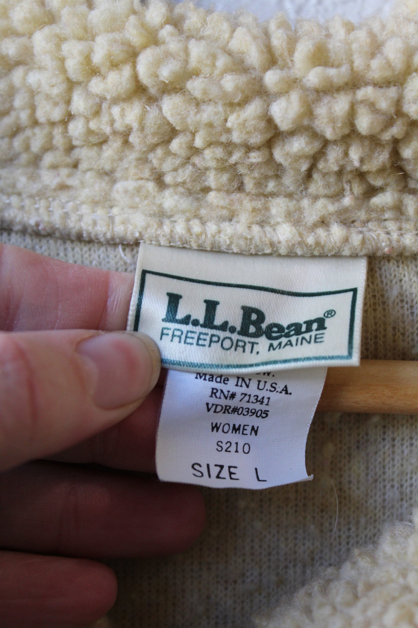 Vintage LL Bean Teddy Sherpa Pullover (L)