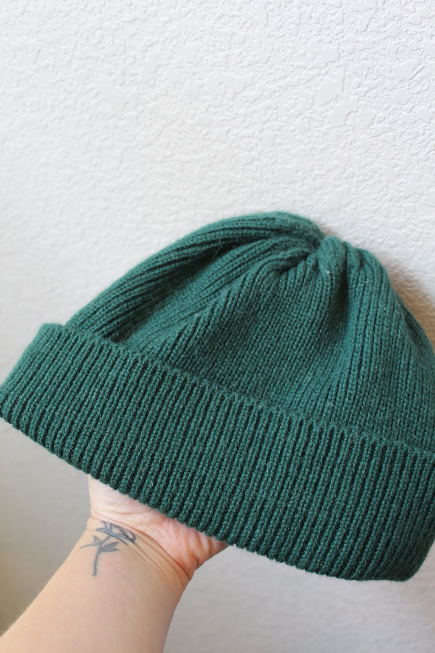 Evergreen North Face Mini Beanie