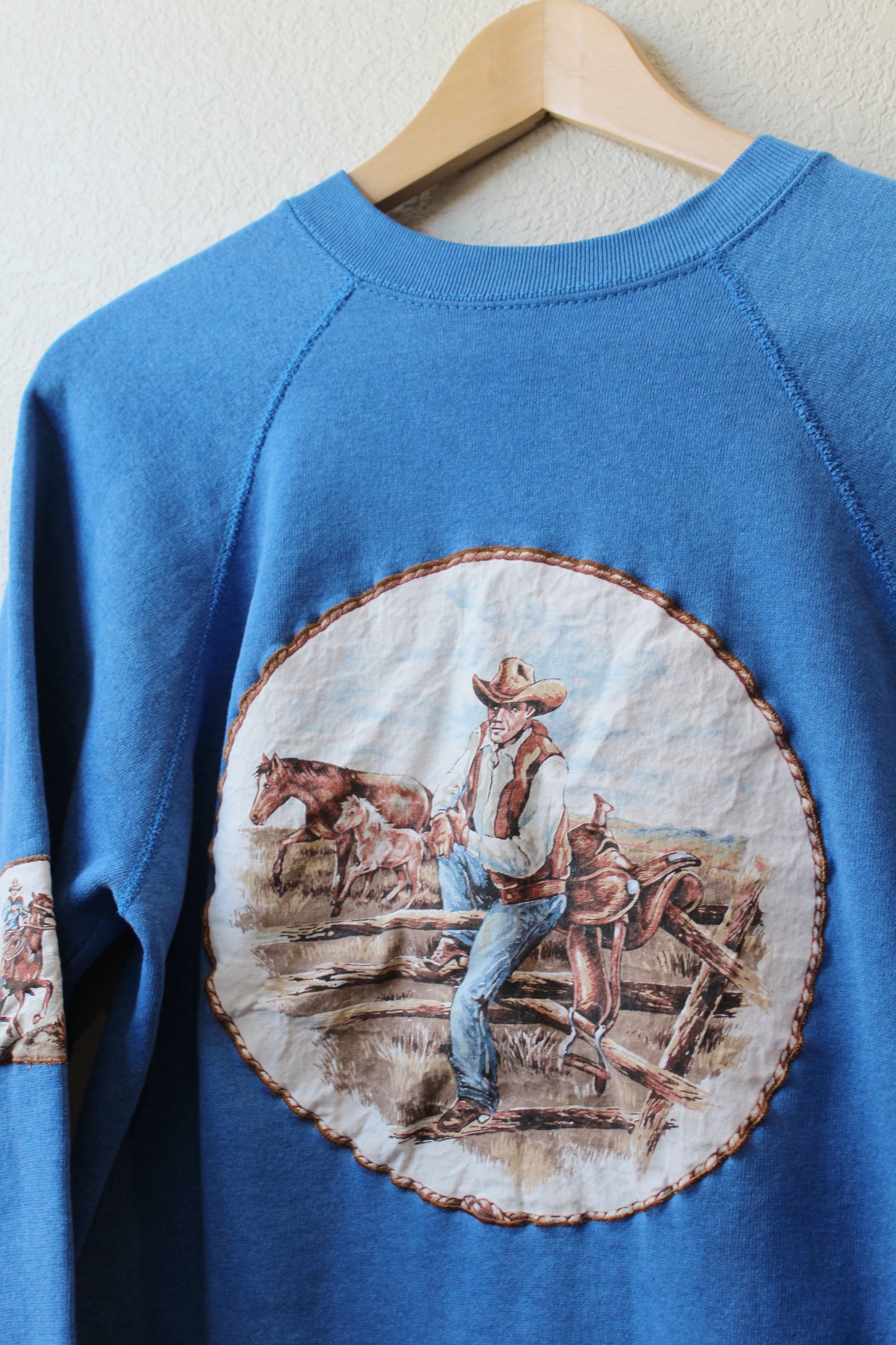 Vintage 80's Handsewn Cowboy Crew (S/M)