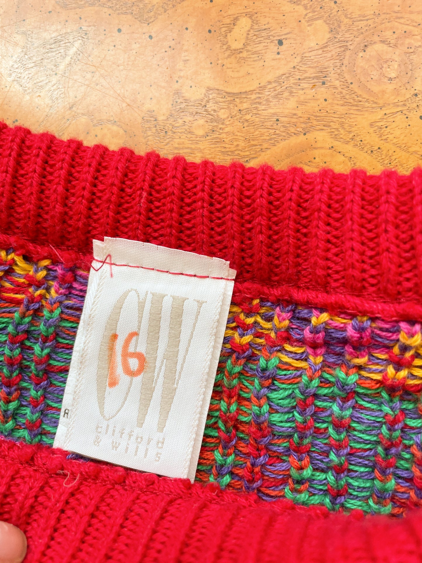 Vintage Colorful Coogi Style Sweater (L)