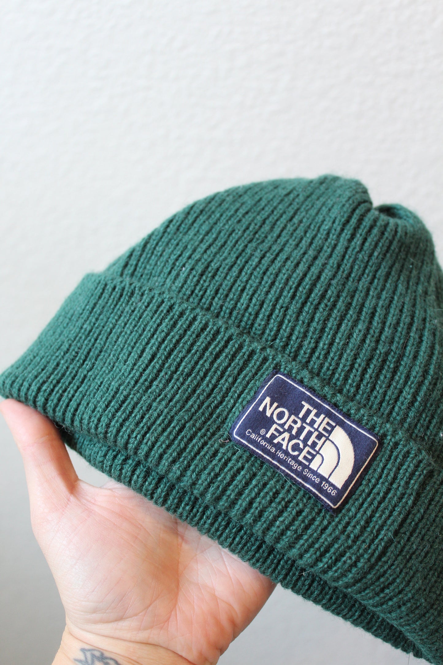 Evergreen North Face Mini Beanie