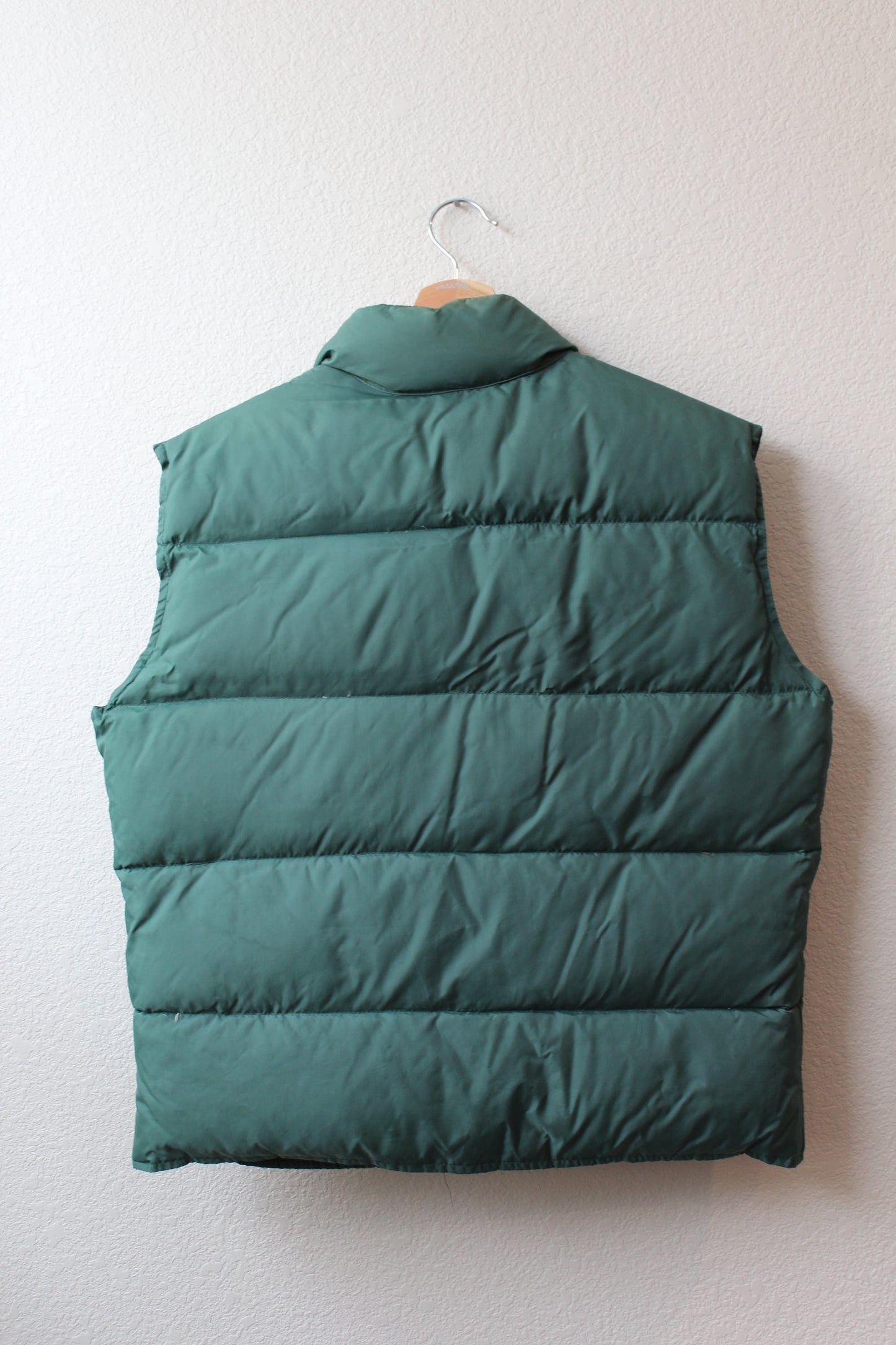 Vintage Green Down Puffer Vest (M)