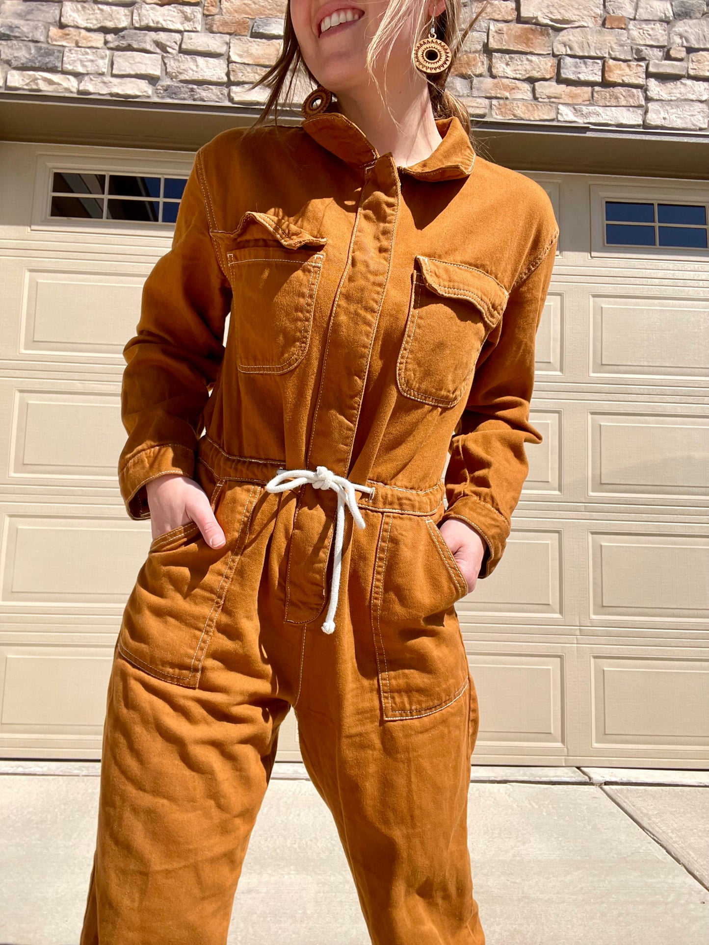 Burnt Orange Coveralls (S)