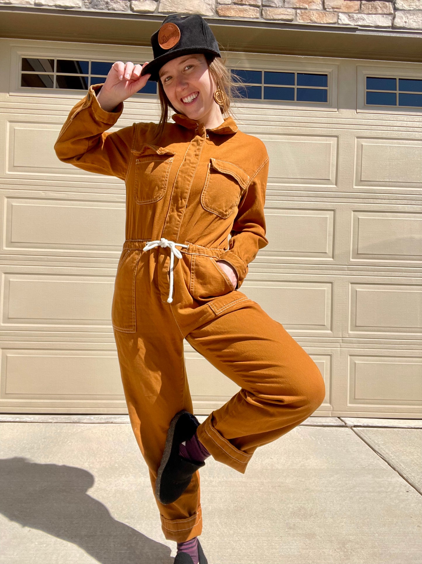 Burnt Orange Coveralls (S)