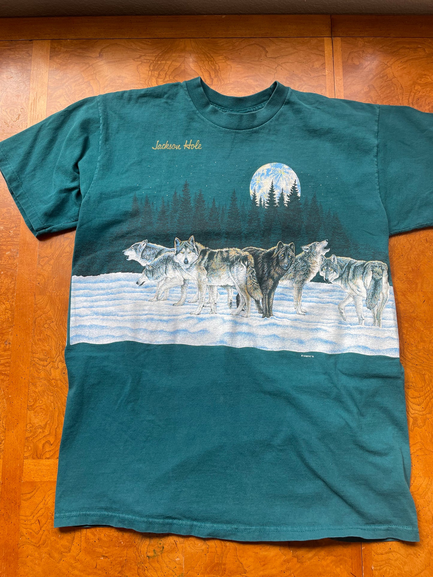 Vintage 1991 Jackson Hole Wolf Tee (L)