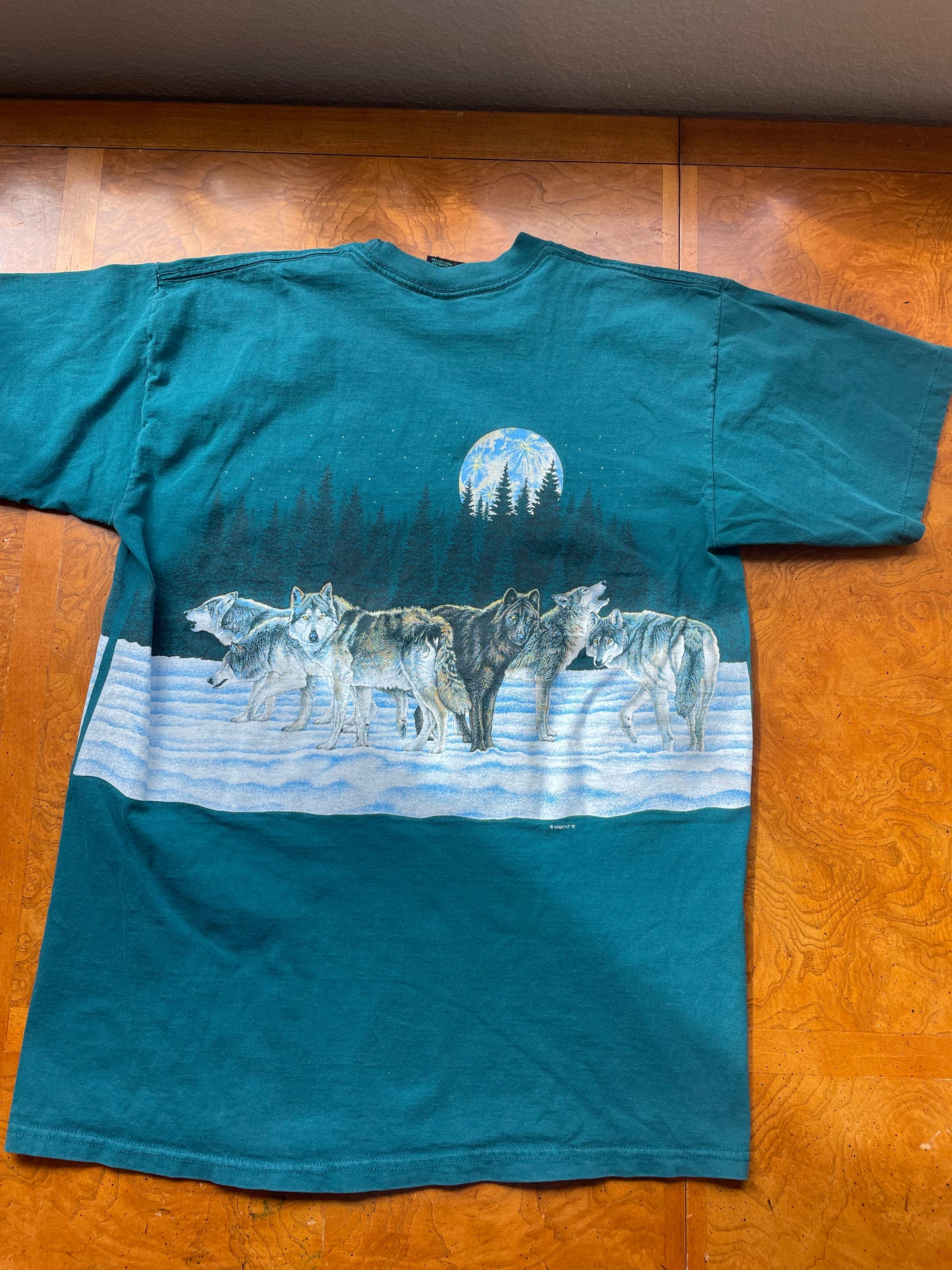 Vintage 1991 Jackson Hole Wolf Tee (L)