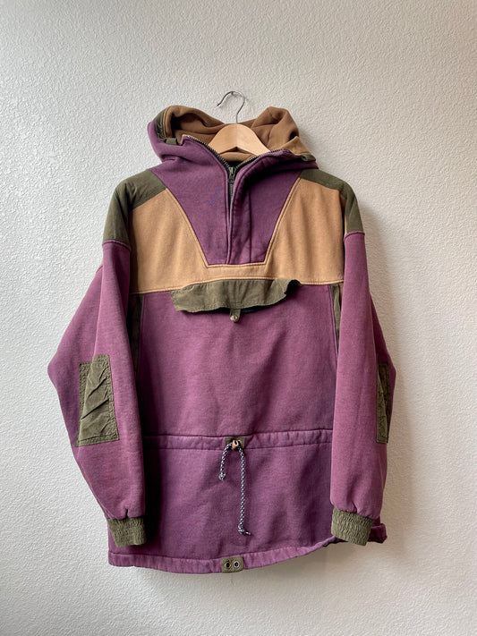 Vintage Color Block Hoodie (L)