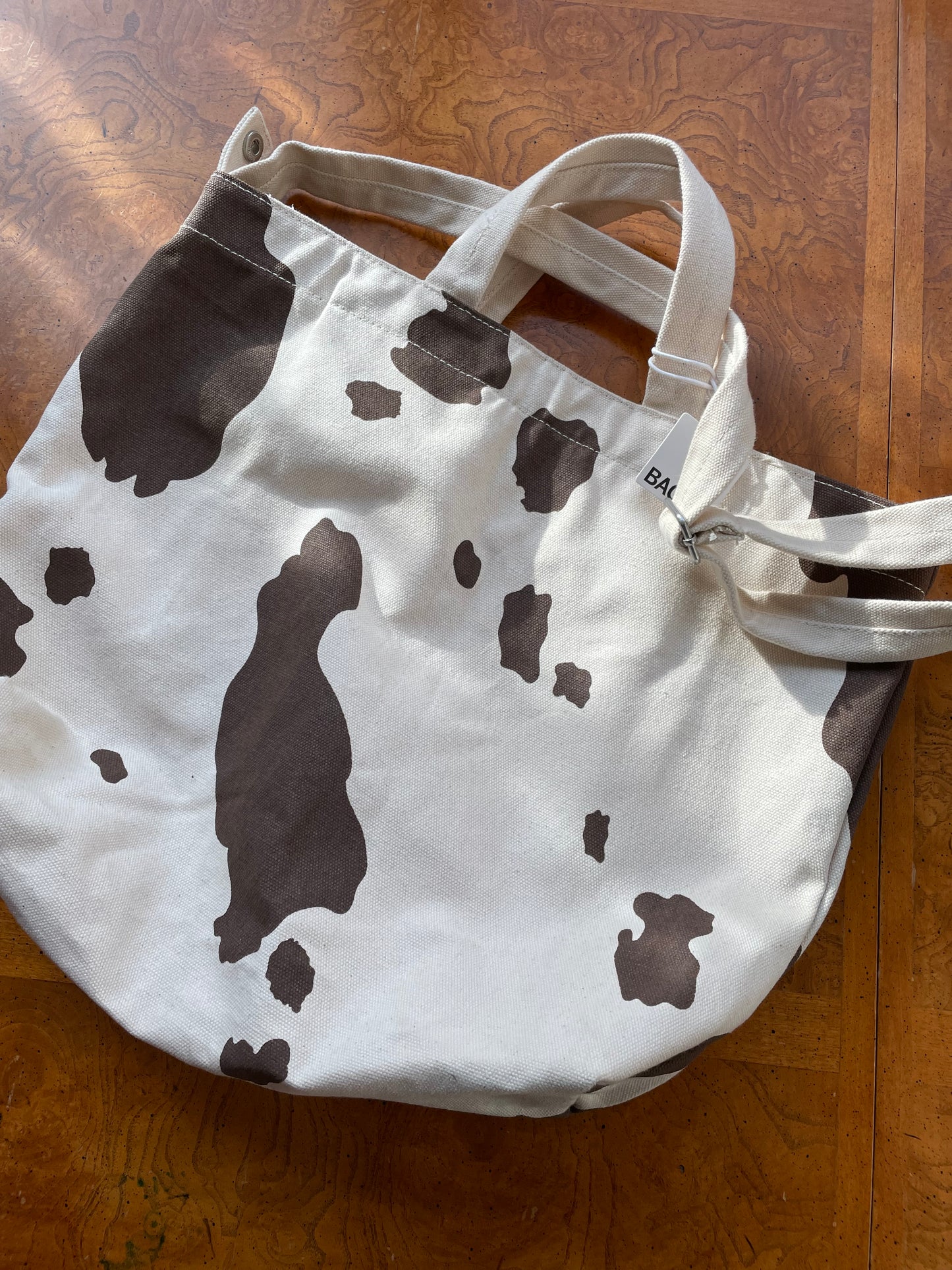 Baggu Brown Cow Canvas Tote - NEW