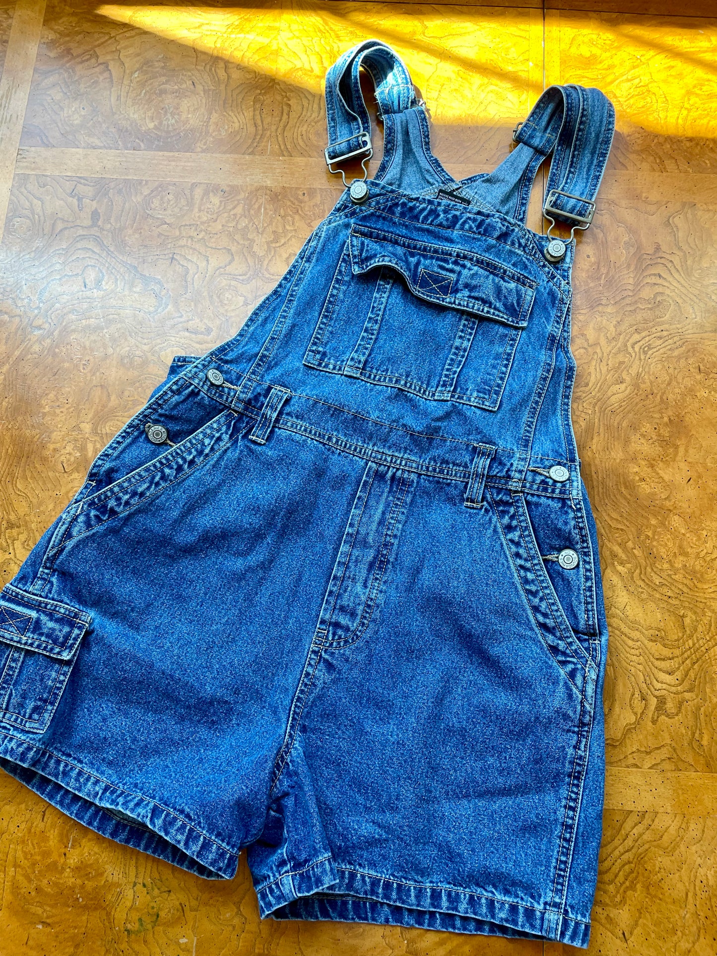 Vintage Dark Wash Shortalls (S/M)