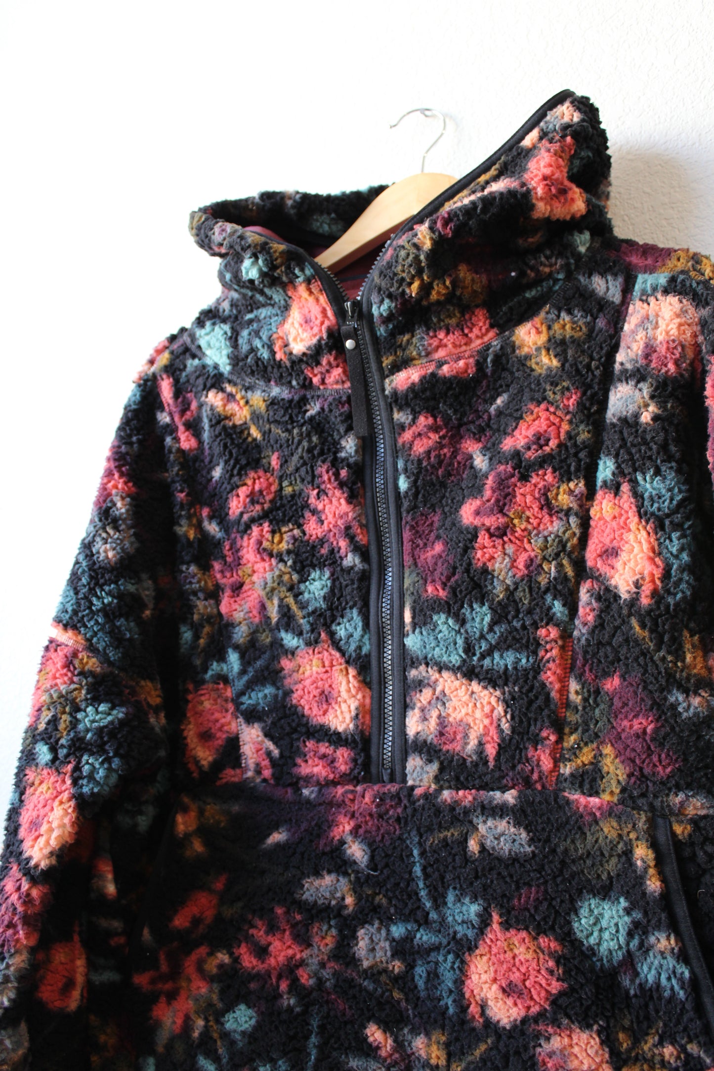 Prana Floral 1/2 Zip Fleece Hoodie (M)