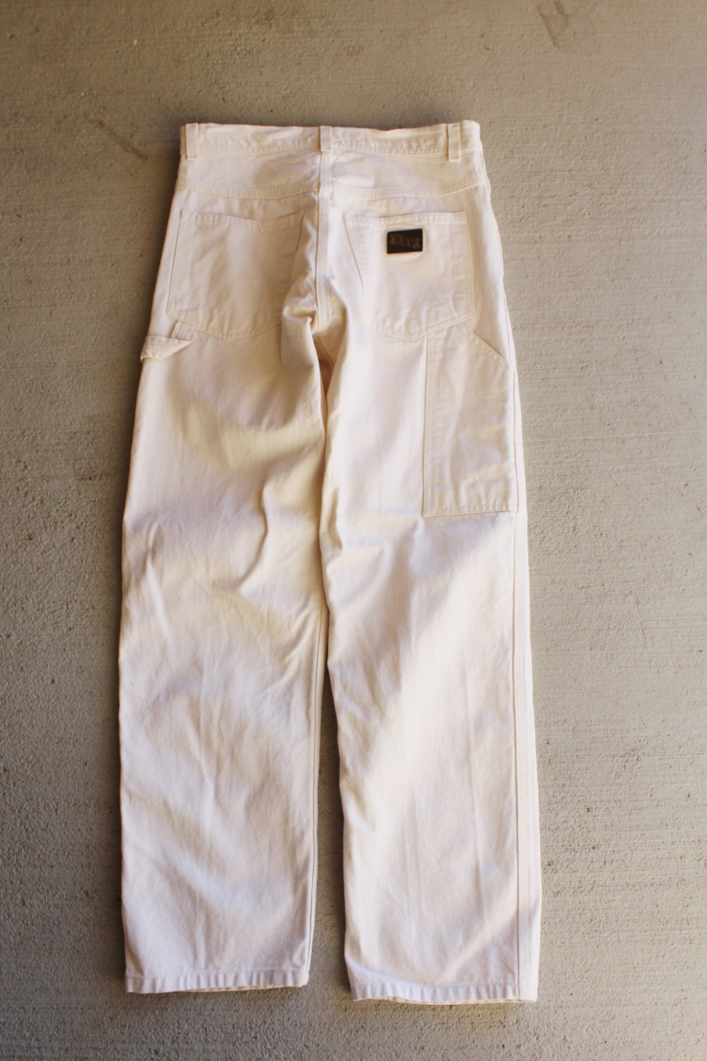 White Canvas Key Carpenter Pants (30)