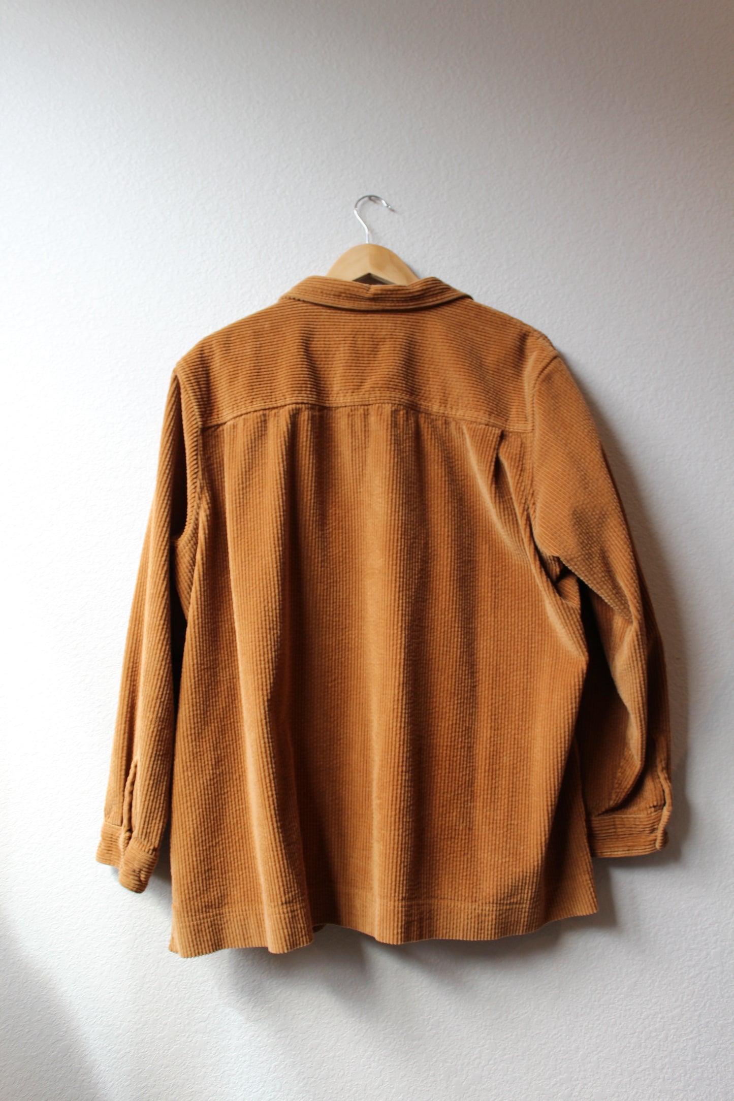 LL Bean Caramel Brown Thick Corduroy Button Down (2XL)