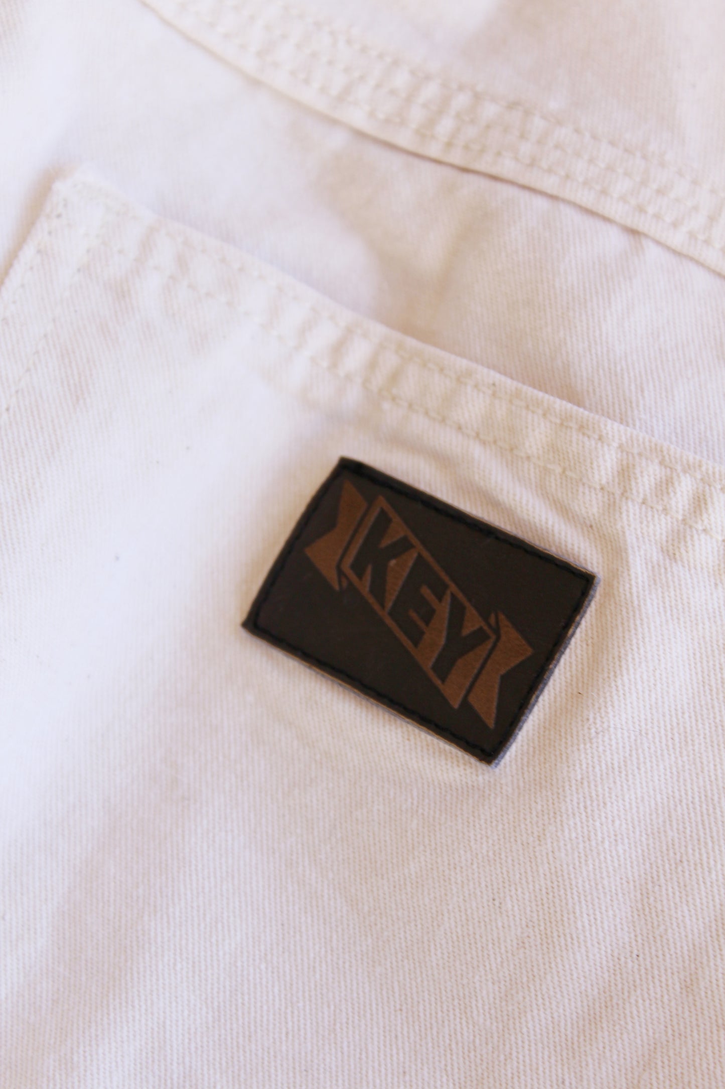 White Canvas Key Carpenter Pants (30)