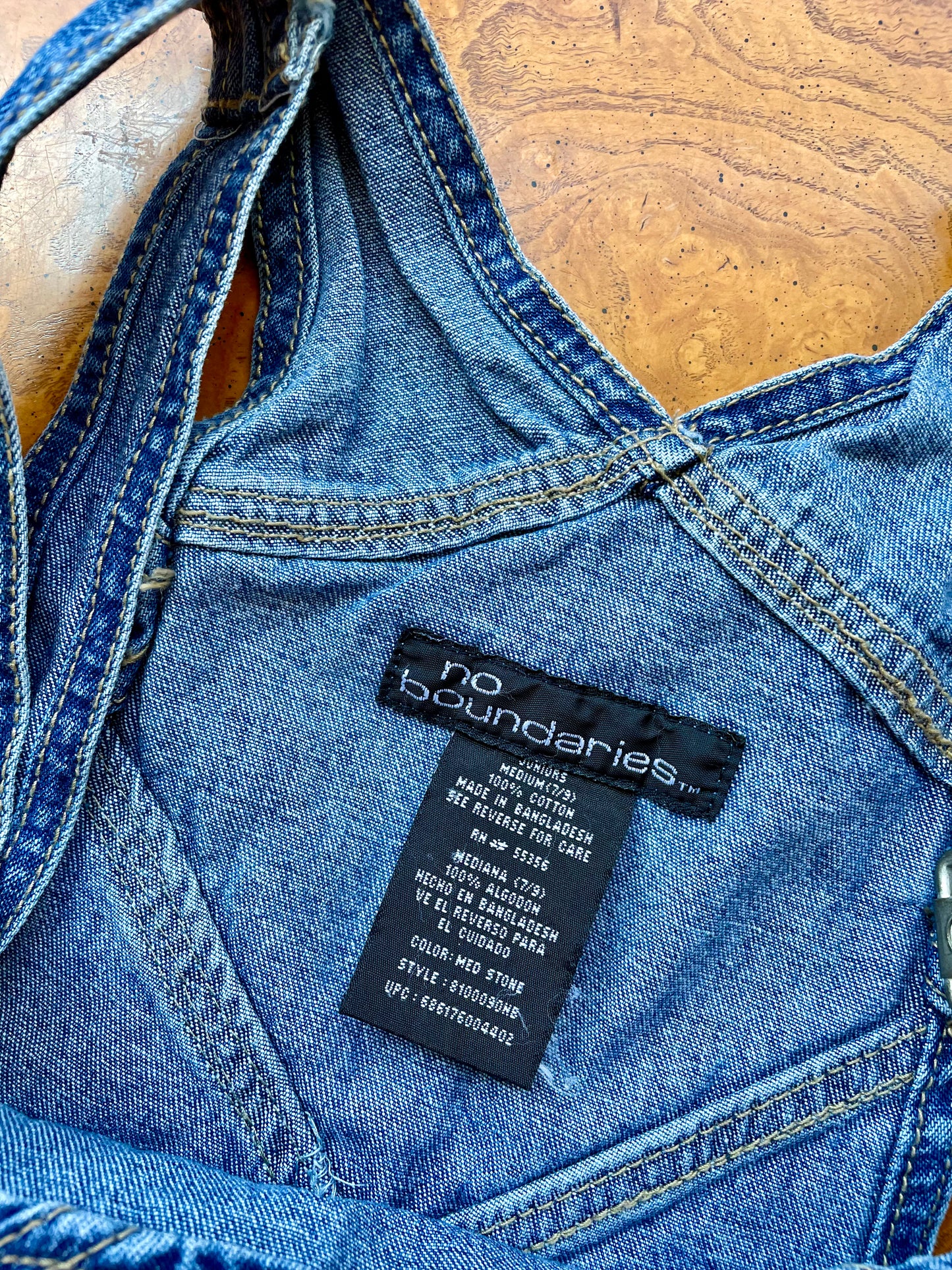 Vintage Dark Wash Shortalls (S/M)